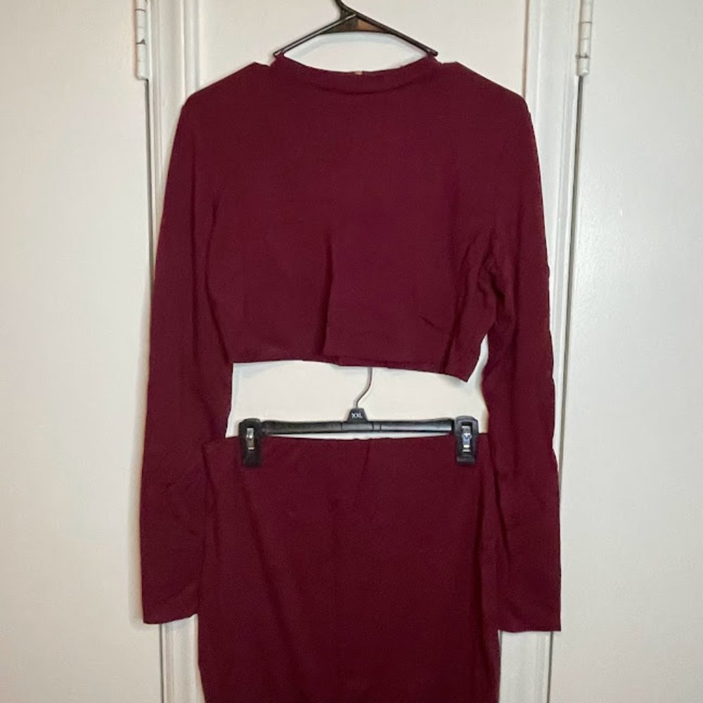 Crop Top and Midi Skirt Set XL